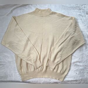 Vintage MONDO UOMO Men’s Turtleneck Cream Sweater Size XL